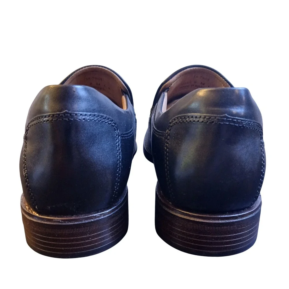 Johnston & Murphy Lewis Black Full Grain Leather Slip On Loafers Mens 8M 15-7965